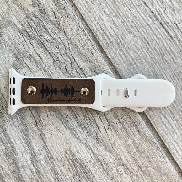 Life's An Adventure, Enjoy The Ride Soundwave Band For Apple 38-42mm - White - Picture 1 of 3